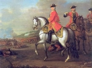 英国的乔治二世在Dettingen战役中 作者 约翰·伍顿